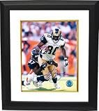 Isaac Bruce Autographed/Hand Signed St. Louis Rams 8x10 Photo Custom Framed- PSA Hologram