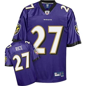 Ray Rice Baltimore Ravens Purple Reebok Premier Jersey - XL