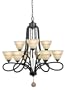World Imports Lighting 4248-42 Saronna 9-Light Chandelier, Rust