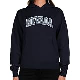 NCAA Nevada Wolf Pack Ladies Arch Applique on Team Color Midweight Pullover Hoodie - Navy Blue