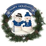 Kansas City Royals Mlb Snowman Christmas Wreath (20)"