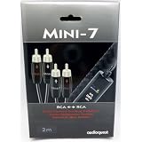 Audioquest Mini-7 48v DBS RCA Audio Interconnect Cables 2 Meter Pair
