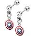 18 Gauge Captain America Dangle Cartilage Earring