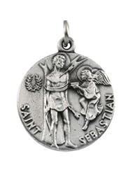 CleverEves 14K Yellow Gold 18.00 mm Saint Sebastian Medal