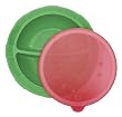 Dr. Sears Divided Bowl, Green/Red, 6 Months