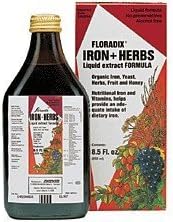 Rich in Iron And B-Vitamin-Floradix Iron And Herbs 17 floz Glass Bottle