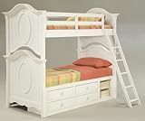IMAGE OF Mirabella Girls Twin Or Full Wood Bedroom Furniture Suite: Mirabella Twin Over Twin Bunk Bed w/ Single Underbed Storage Unit
