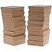 Kraft Brown Square Cardboard Jewelry Boxes 3.5 x 3.5 x 1 Inches (16)