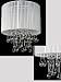 12 wide White Faux Crystal Chandelier
