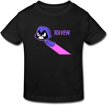 Jiaso Kid's Teen Titans Go Raven T-shirt Black 2 Toddler