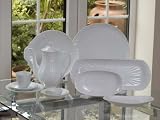 Palm White 68 Piece Dinner Set .  A classic white design