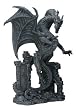 Drachestein Dragon on Castle Figurine - Cold Cast Resin - 9.25'' Height