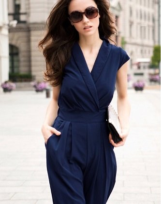 インポートピンク　importpink 海外　インポート　ネイビー　カシュクール　オールインワン　サロペット　パンツ　大人　紺色　ジャンプ　スーツ　きれいめ　シンプル　ベーシック