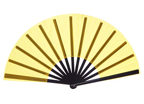 Chinese Nylon-Cloth Fan for Ladies, Yellow