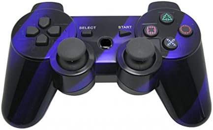 Blue and Black Strips Bluetooth Game Controller Remote for Sony PS3 Playstation 3