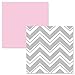 Pink and Gray Zig Zag Childrens, Kids, Teen 3 Piece Full / Queen Girls Chevron Bedding Set
