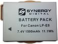 Canon EOS Rebel T3i Digital Camera Battery Lithium-Ion 1500mAh - Replacement for Canon LP-E8 Battery