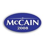 John McCain 2008 Oval Bumper Sticker Decal
