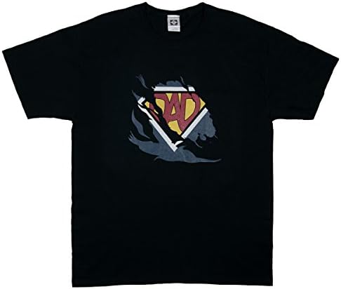 Superman, Super Dad T Shirt, Super Hero, Super Dad Shirt, Great Gift for Dad, Father Day Gifts, Novelty T Shirts for Men Black XXXL