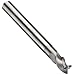 Niagara Cutter AN340 Carbide End Mill with Wiper Flat for Aluminum, Extended Reach (Neck Style), Uncoated (Bright), 3 Flutes, Radiused-Corner End