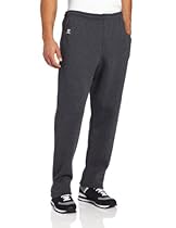 Russell Athletic Men's Dri-Power Open Bottom Fleece Pocket Pant, Black Heather, XXX-Large
