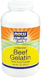 NOW Foods Beef Gelatin Powder,  16 Ounce Bottle (Pack of 2)