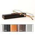 Classic Spring Hinged Reading Glass with Leather Case