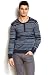 Armani Exchange Mens Textured Stripe Henley Sweate