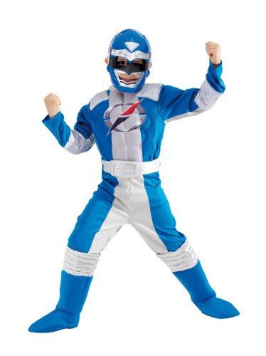 Childrens Toyshop  Toys : Power Rangers tm Operation Overdrive tm Blue Muscle Chest Costume. Size Medium