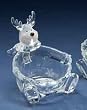 6" Icy Crystal Christmas Reindeer Holiday Candy Dish