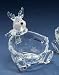 6" Icy Crystal Christmas Reindeer Holiday Candy Dish