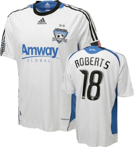 Jamil Roberts Game Used Jersey: San Jose Earthquakes #18 Short Sleeve Away Jersey