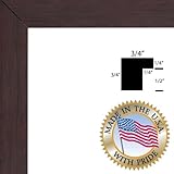 IMAGE OF 8x12 / 8 x 12 Deep Brown Picture Frame - NEW .. .75'' wide Complete