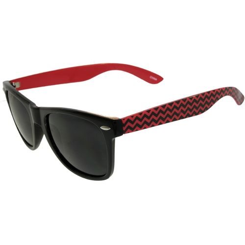 cyber Monday Wayfarer Style Sunglasses with ZigZag Design ArmsB006L6L8P8