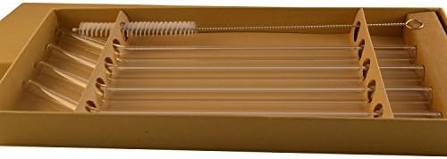 Bent Glass Straw Set of 4! Choose From 9mm or 12mm Opening (12mm)
