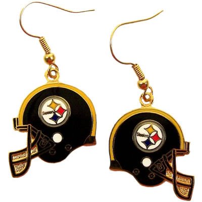Pittsburgh Steelers Helmet Dangle Earrings