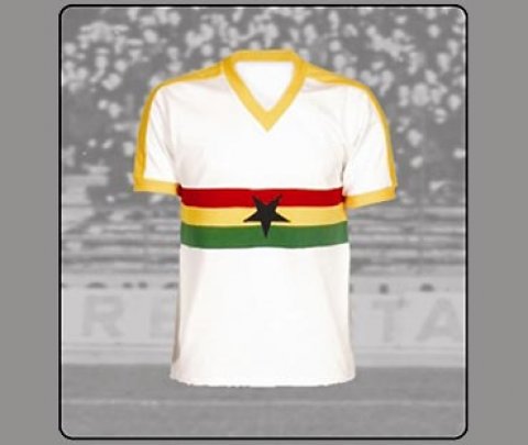 Ghana 80s retro football shirt away Adult XS