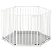 BabyDan Babyden White Playpen with Grey Playmat