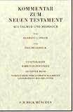 Kommentar zum Neuen Testament, 6 Bde., Bd.5/6, Rabbinischer Index, Verzeichnis der Schriftgelehrten, geographisches Register Kommentar zum Neuen Testament, 6 Bde., Bd.5/6, Rabbinischer Index, Verzeichnis der Schriftgelehrten, geographisches Register