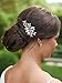 Unicra Bride Wedding Crystal Hair Pins Flower Bridal Hair Pieces Wedding Hair Accessories for Women and Girls Pack of 2 (Silver)