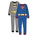 Search : Boys' 4-piece Batman/Superman Pajama Set - Grey/Blue