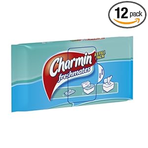 Charmin Freshmates, Flushable Wipes, 40 Count Refill Packs (Pack of 12) 480 Total Wipes