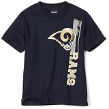 NFL Boys' St. Louis Rams Vertical Presence Tee Shirt (Blue, Medium)