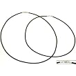 Rubber Cord Necklaces Black 16" & 18" 2Pcs