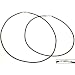 Rubber Cord Necklaces Black 16" & 18" 2Pcs