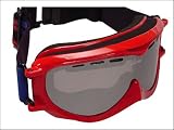 Divine FROST Snow Goggles - Shiny Red Frame/Silver Flash Smoke Lens