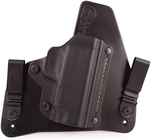 Glock 43 Left-handed IWB Hybrid Holster with Adjustable Retention and Comfort Curve, Black Arch Holsters ACE-1 Gen 2