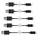 USB Cable Pack,Mopower 5 Pack (9.6ft,4.8ft,1.6ft) High Speed USB 2.0 A Male to Micro B Charge and Sync Cables for Samsung Galaxy,HTC,Blackberry and Motorola Smartphones Black