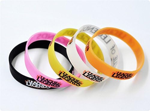 League Legends LOL Weapon League of Legends Silicone Wristband Fluorescent Light Bracelets Cosplay ,Set of 5