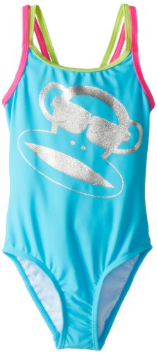 Paul Frank Little Girls'  Glitter Julius Cross Back One Piece Swimsuit